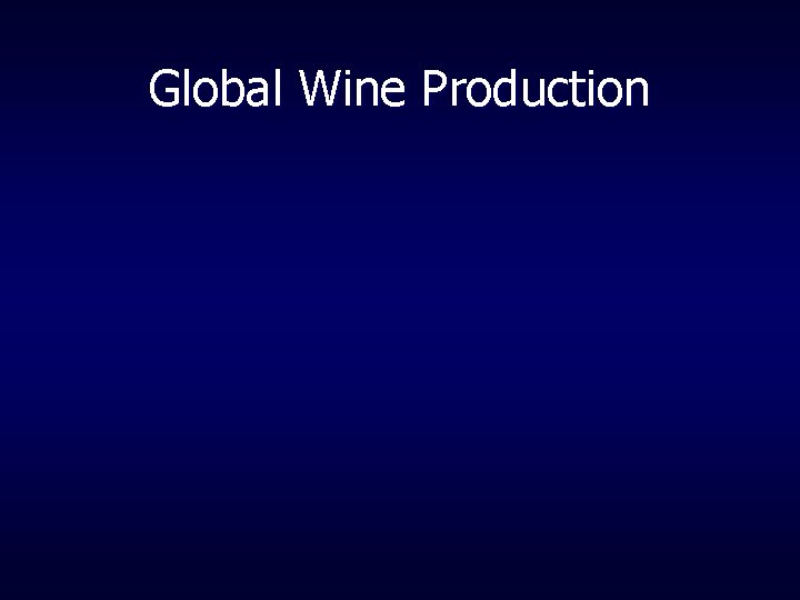 Global Wine Production 