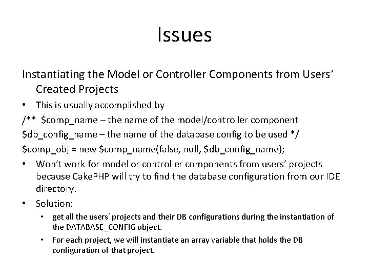 Issues Instantiating the Model or Controller Components from Users' Created Projects • This is