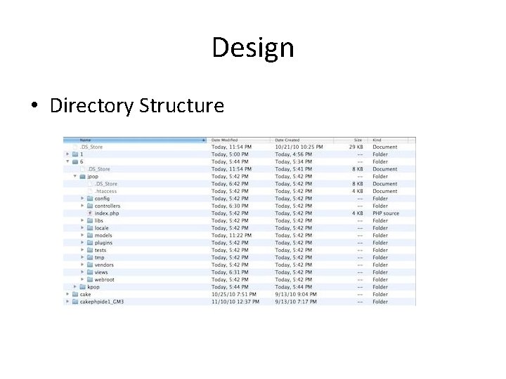 Design • Directory Structure 