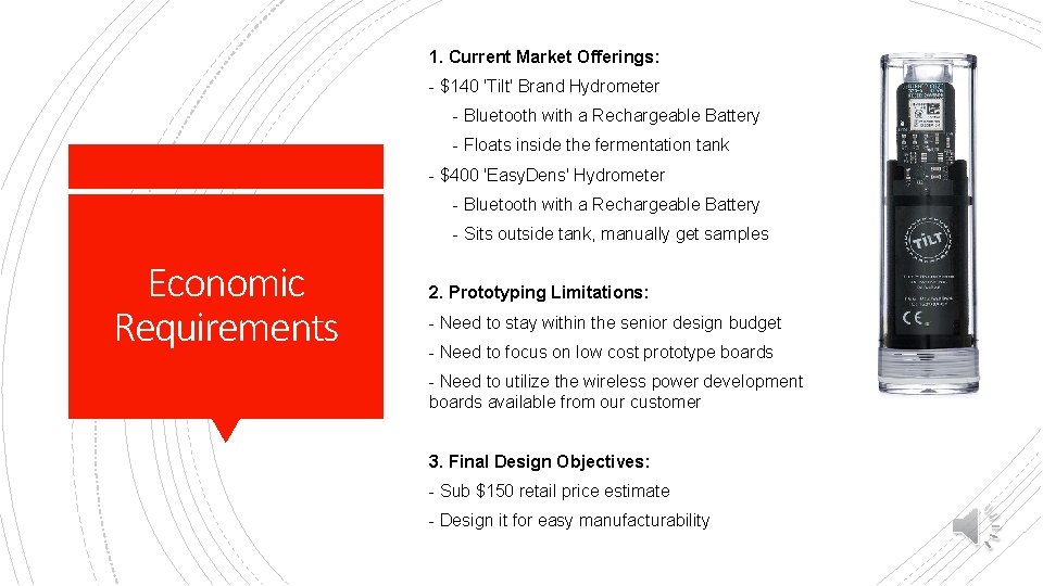 Batteryless Hydrometer Lightning Talk 1 Requirements and Standards