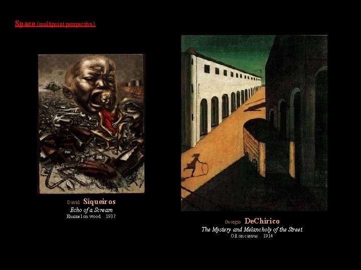 Space (multipoint perspective) David Siqueiros Echo of a Scream Enamel on wood 1937 Georgio