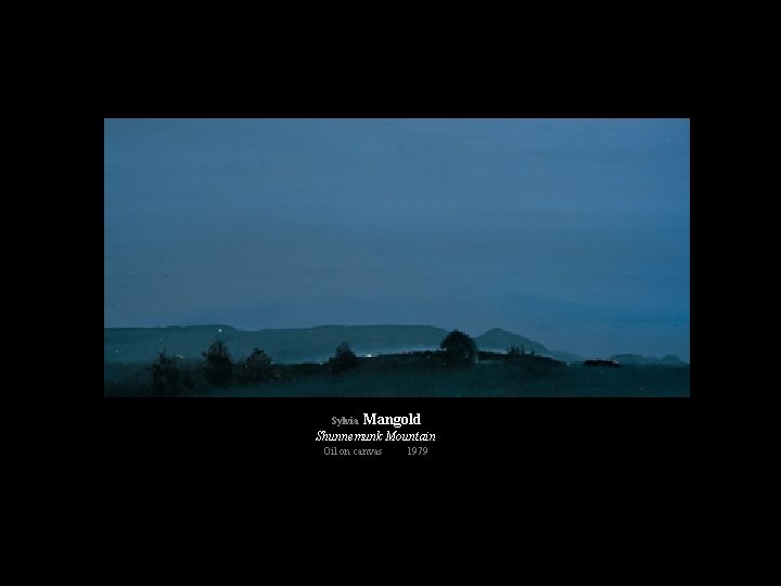 Sylvia Mangold Shunnemunk Mountain Oil on canvas 1979 