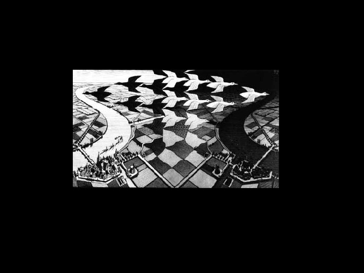 Shape and Space (positive / negative) Escher Day and Night, MC c. 1950 