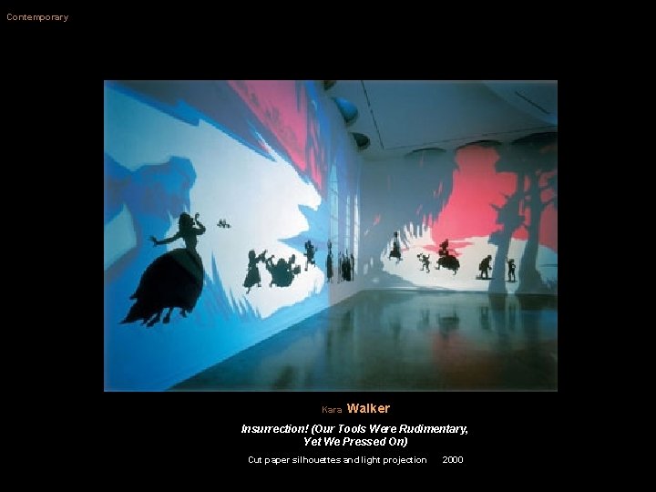 Contemporary Kara Walker Insurrection! (Our Tools Were Rudimentary, Yet We Pressed On) Cut paper