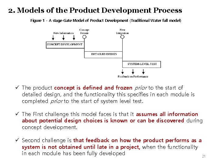 2. Models of the Product Development Process Figure 1 - A stage-Gate Model of