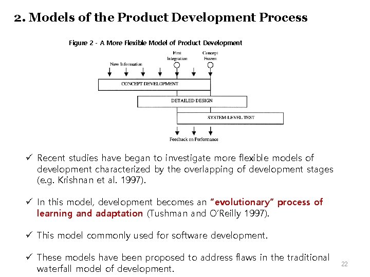 2. Models of the Product Development Process Figure 2 - A More Flexible Model