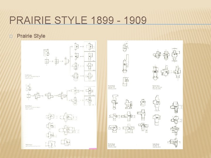 PRAIRIE STYLE 1899 - 1909 � Prairie Style 