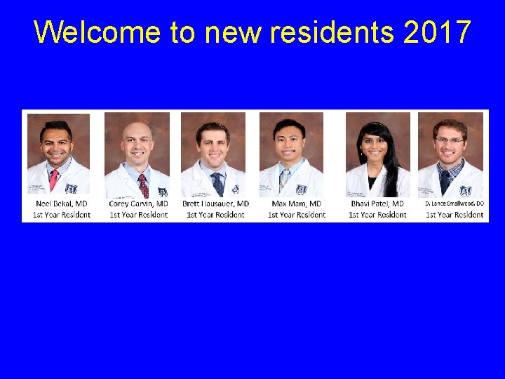 Welcome to new residents 2017 