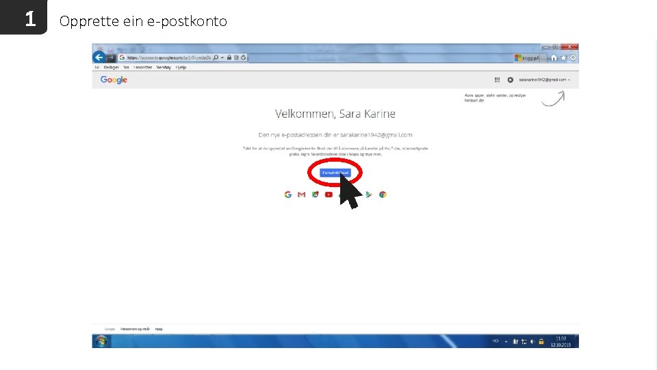 1 Opprette ein e-postkonto 