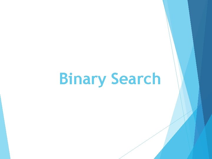 Binary Search 