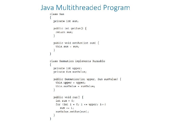 Java Multithreaded Program 