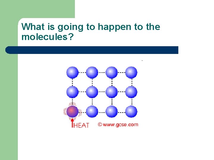 What is going to happen to the molecules? 