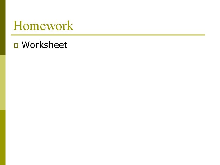 Homework p Worksheet 