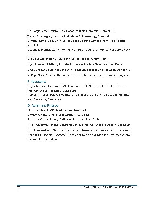 S. V. Joga Rao, National Law School of India University, Bengaluru Tarun Bhatnagar, National