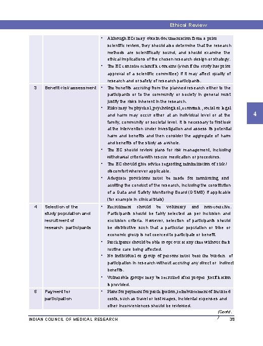Ethical Review Procedures • Although ECs may obtain documentation from a prior scientific review,