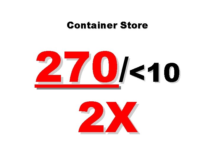 Container Store 270/<10 2 X 