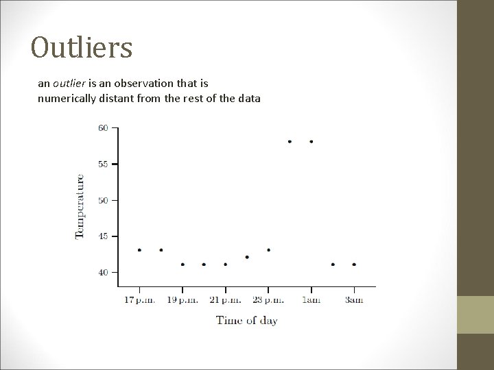 Outliers an outlier is an observation that is numerically distant from the rest of