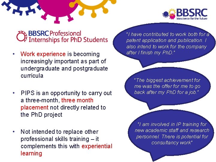  • Work experience is becoming increasingly important as part of undergraduate and postgraduate