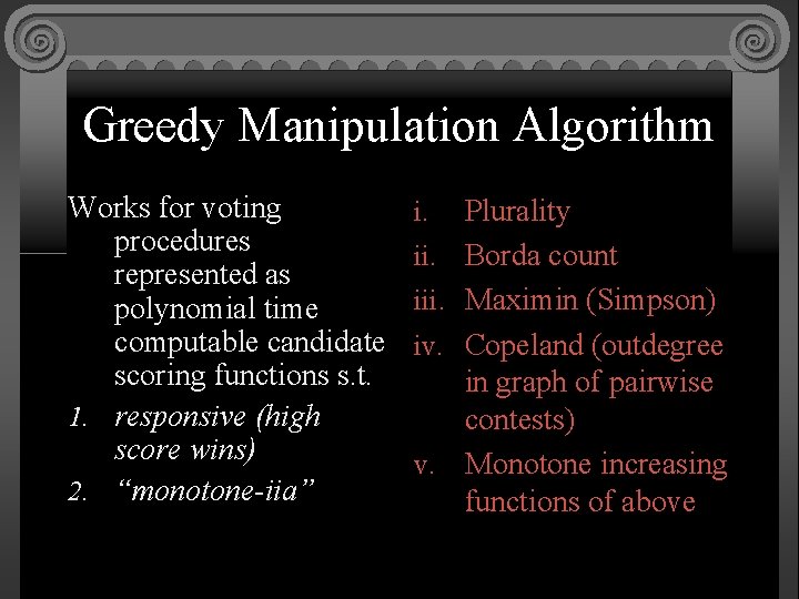 Greedy Manipulation Algorithm Works for voting procedures represented as polynomial time computable candidate scoring
