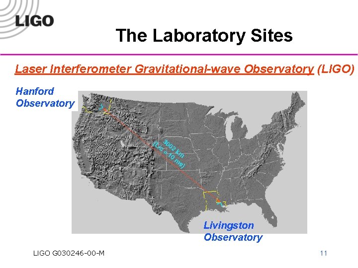 The Laboratory Sites Laser Interferometer Gravitational-wave Observatory (LIGO) Hanford Observatory Livingston Observatory LIGO G