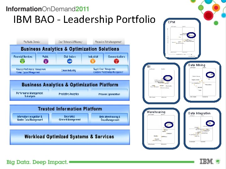 IBM BAO - Leadership Portfolio BI Warehousing CPM Data Mining Data Integration 