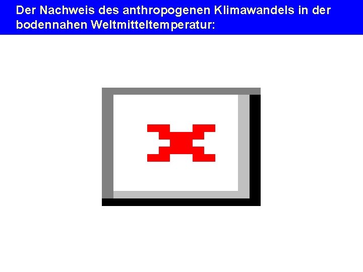 Der Nachweis des anthropogenen Klimawandels in der bodennahen Weltmitteltemperatur: 