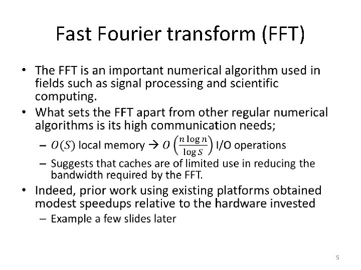 Fast Fourier transform (FFT) • 5 