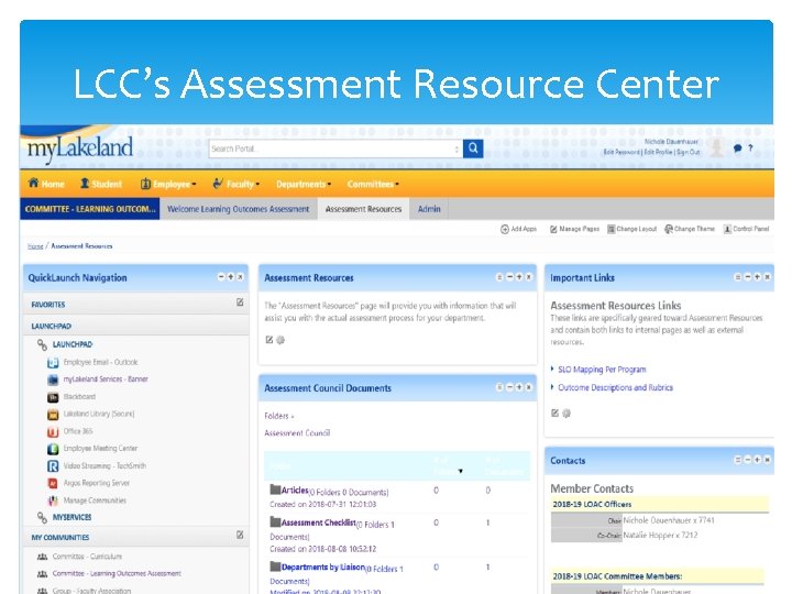 LCC’s Assessment Resource Center 