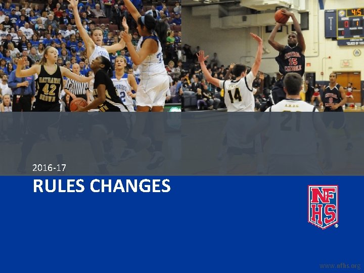 2016 -17 RULES CHANGES www. nfhs. org 