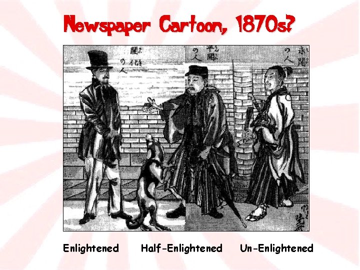 Newspaper Cartoon, 1870 s? Enlightened Half-Enlightened Un-Enlightened 