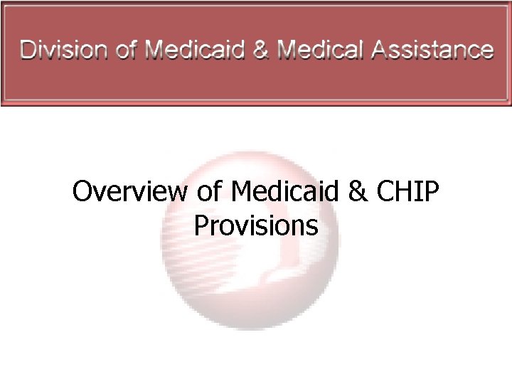 Overview of Medicaid & CHIP Provisions 2 