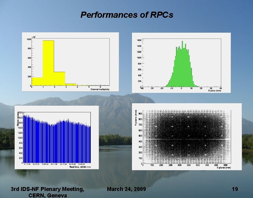 Performances of RPCs 3 rd IDS-NF Plenary Meeting, CERN, Geneva March 24, 2009 19