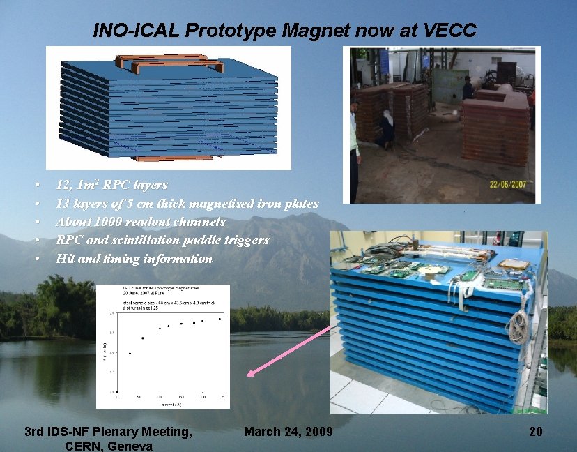 INO-ICAL Prototype Magnet now at VECC • • • 12, 1 m 2 RPC