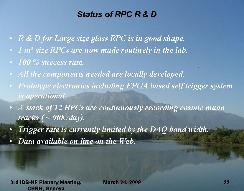 Status of RPC R & D • • • R & D for Large