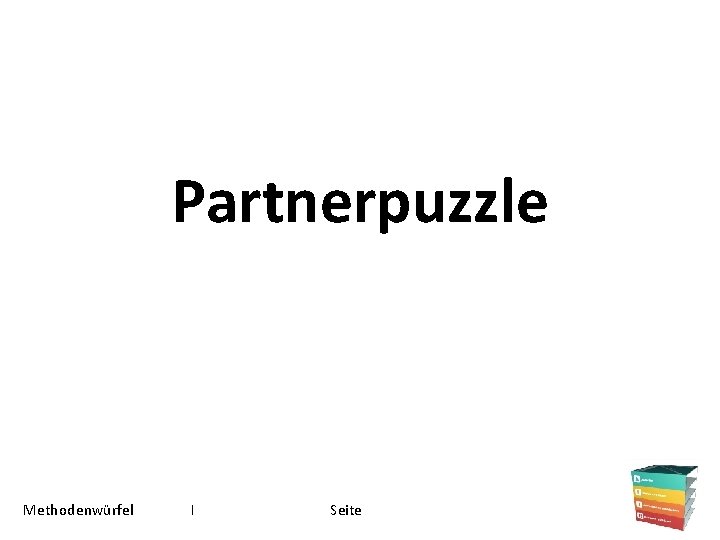 Partnerpuzzle Methodenwürfel I Seite 