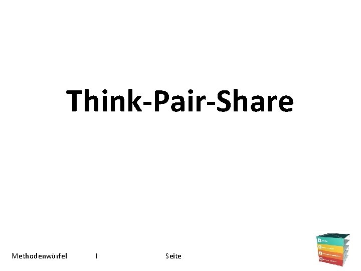 Think-Pair-Share Methodenwürfel I Seite 