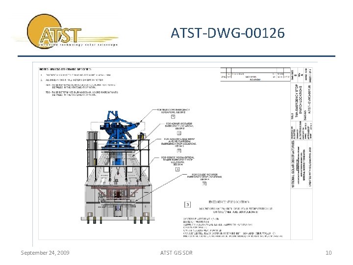 ATST-DWG-00126 September 24, 2009 ATST GIS SDR 10 