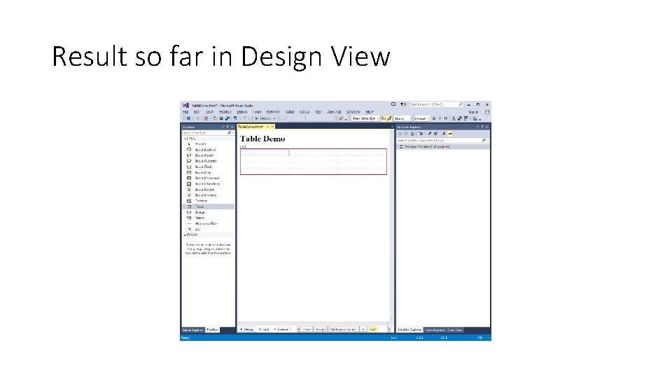 Result so far in Design View Result so far in Design View