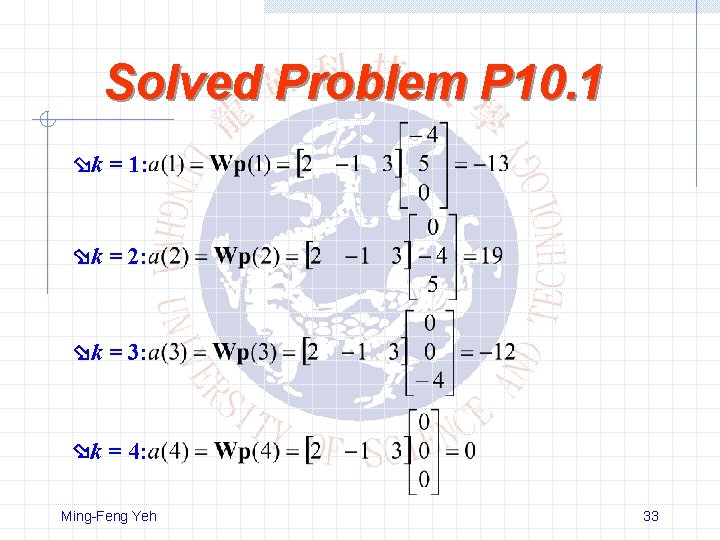 Solved Problem P 10. 1 k = 1: k = 2: k = 3: