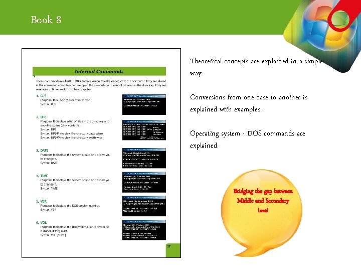 Book 8 Theoretical concepts are explained in a simple way. Conversions from one base