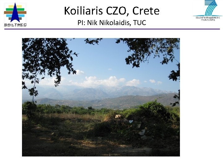 Koiliaris CZO, Crete PI: Nikolaidis, TUC 