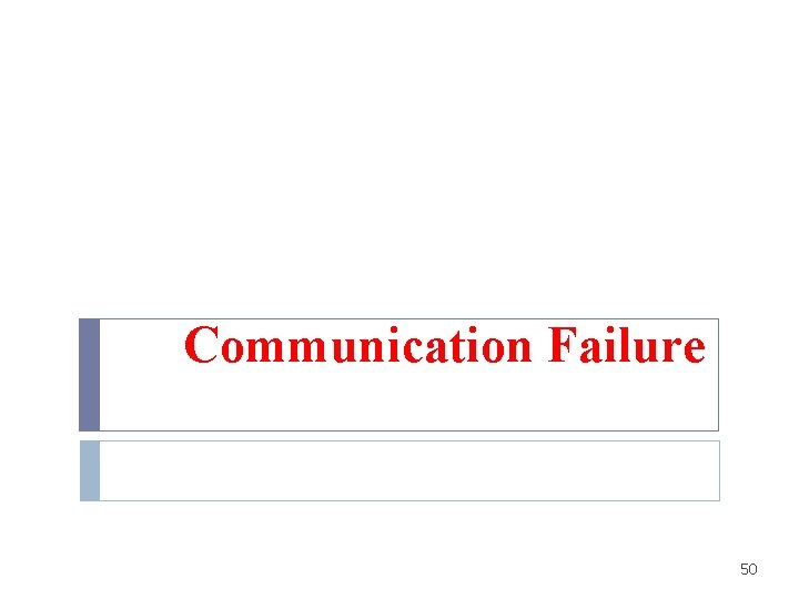 Communication Failure 50 