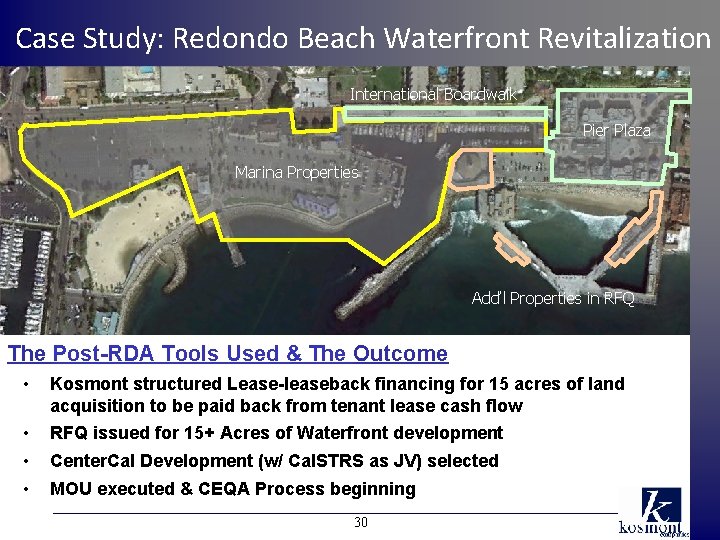 Case Study: Redondo Beach Waterfront Revitalization International Boardwalk Pier Plaza Marina Properties Add’l Properties