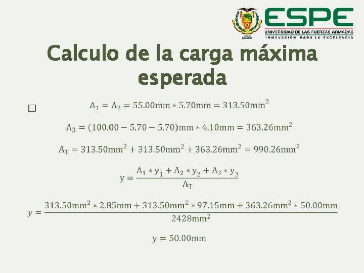 Calculo de la carga máxima esperada � 