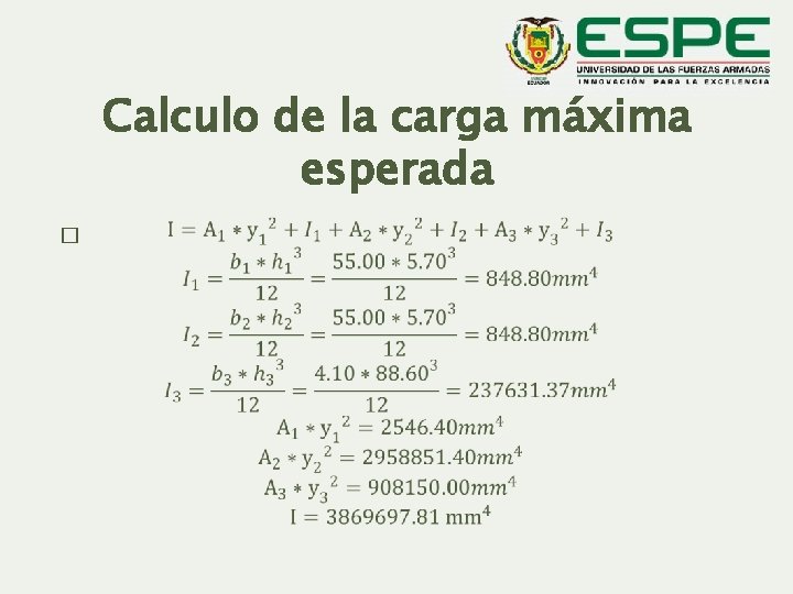 Calculo de la carga máxima esperada � 