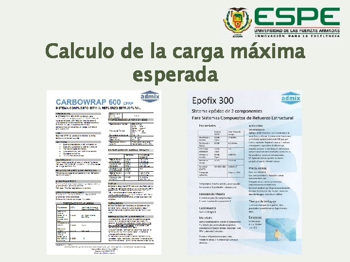 Calculo de la carga máxima esperada 