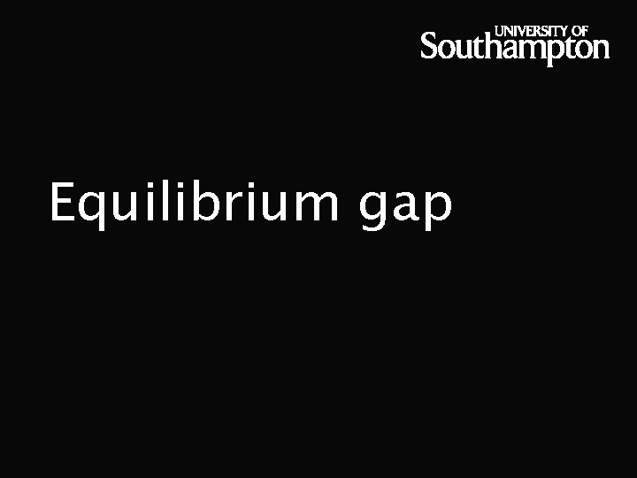 Equilibrium gap 