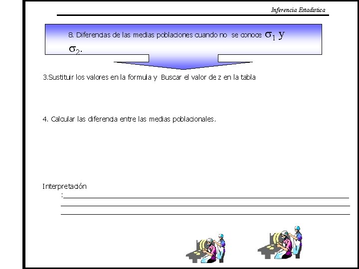 Inferencia Estadistica 8. Diferencias de las medias poblaciones cuando no se conoce 2. 1