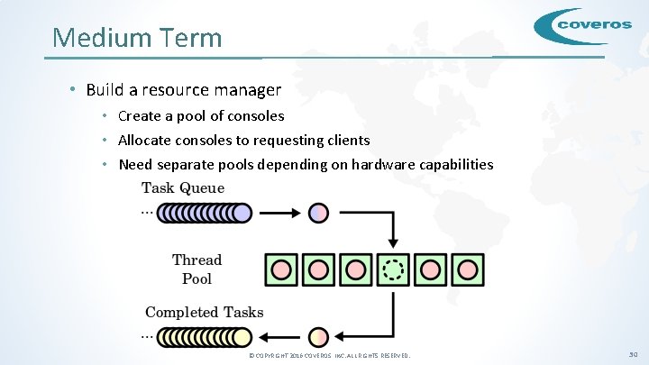 Medium Term • Build a resource manager • Create a pool of consoles •