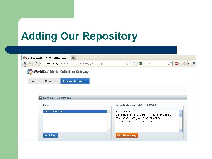 Adding Our Repository 